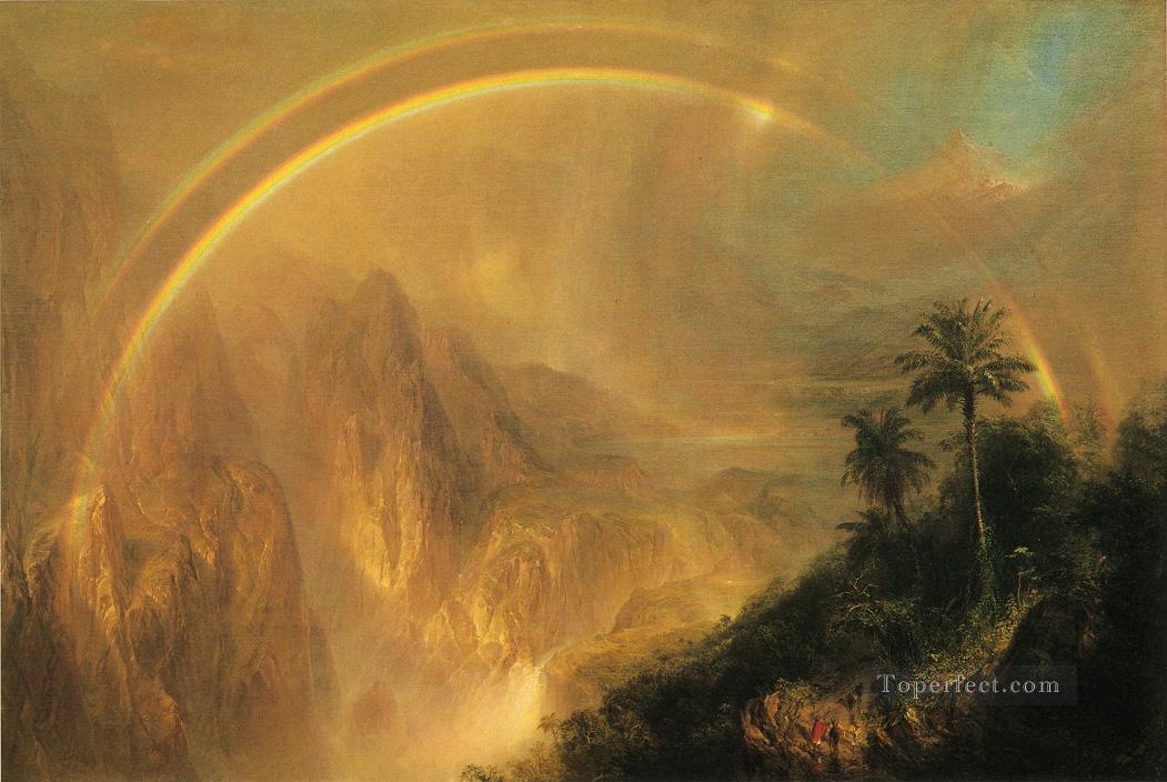 Rainy Season in the Tropics scenery Hudson River Frederic Edwin Church Mountain Oil Paintings